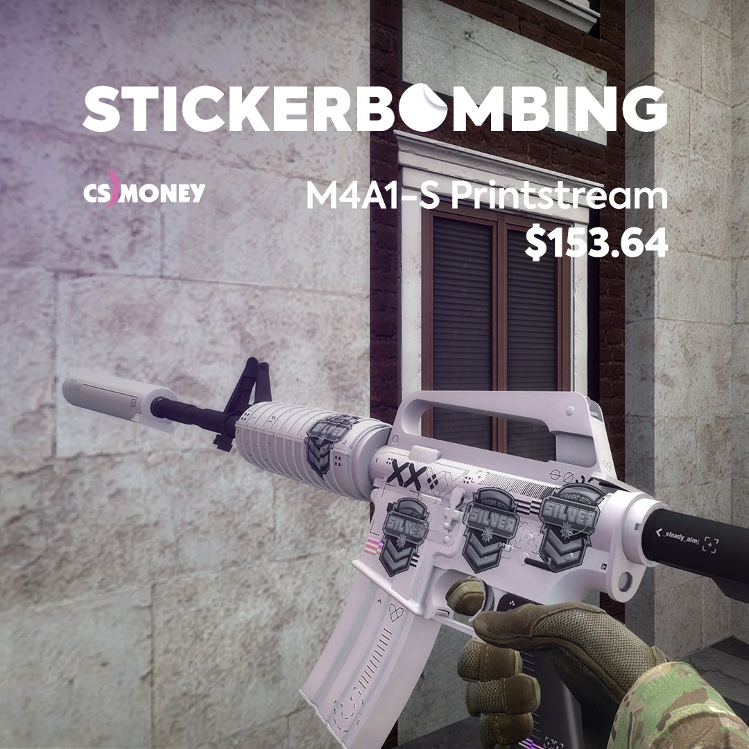 The white M4A1-S Printstream... - Cs.money CS:GO Trading Bot | Facebook