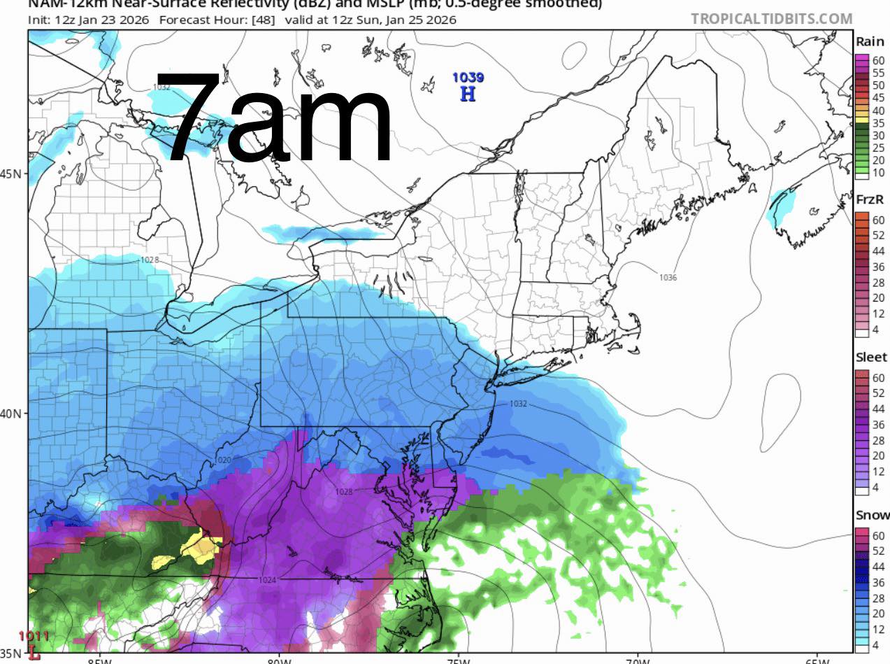 ** ️☃️NAM Run☃️ ️** January 23, 2026... - Islandwide Weather | Facebook