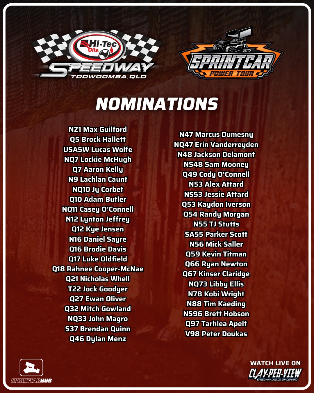 Sprint - 4️⃣3️⃣ cars are nominated for twin $10,000-to-win nights at Hi ...