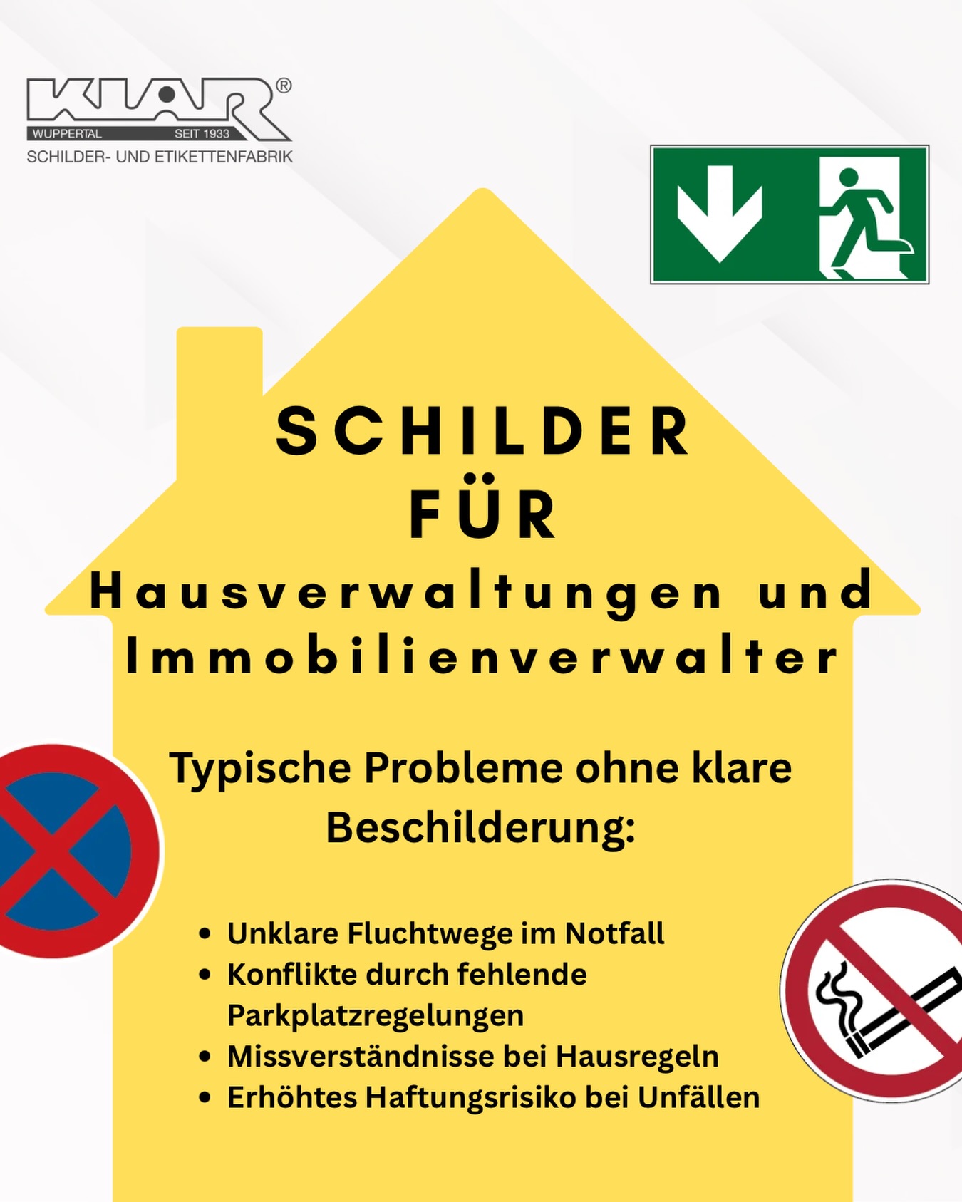 Word Raucherzone-Schild für klare Kommunikation
