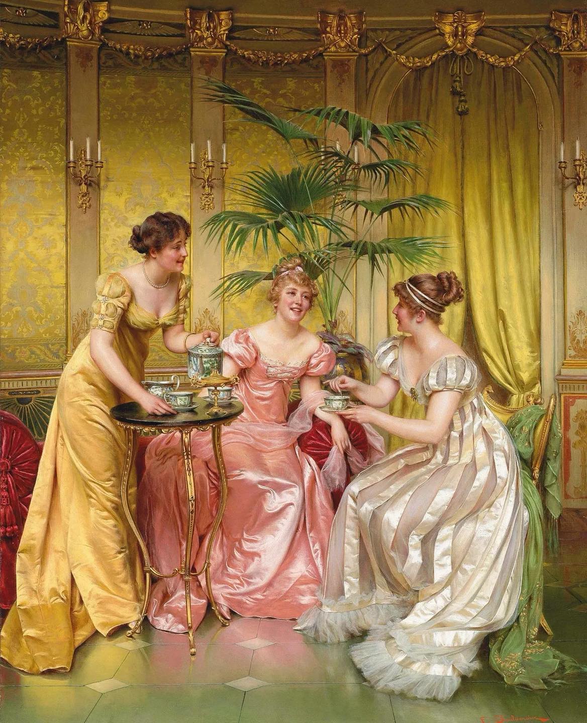 Frédéric Soulacroix (1858-1933) Tea Time Tea Time is an elegant