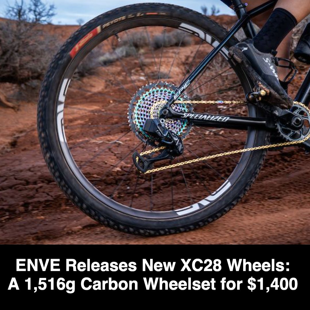 ENVE Releases New XC28 Wheels: A 1,516g Carbon Wheelset for $1,400