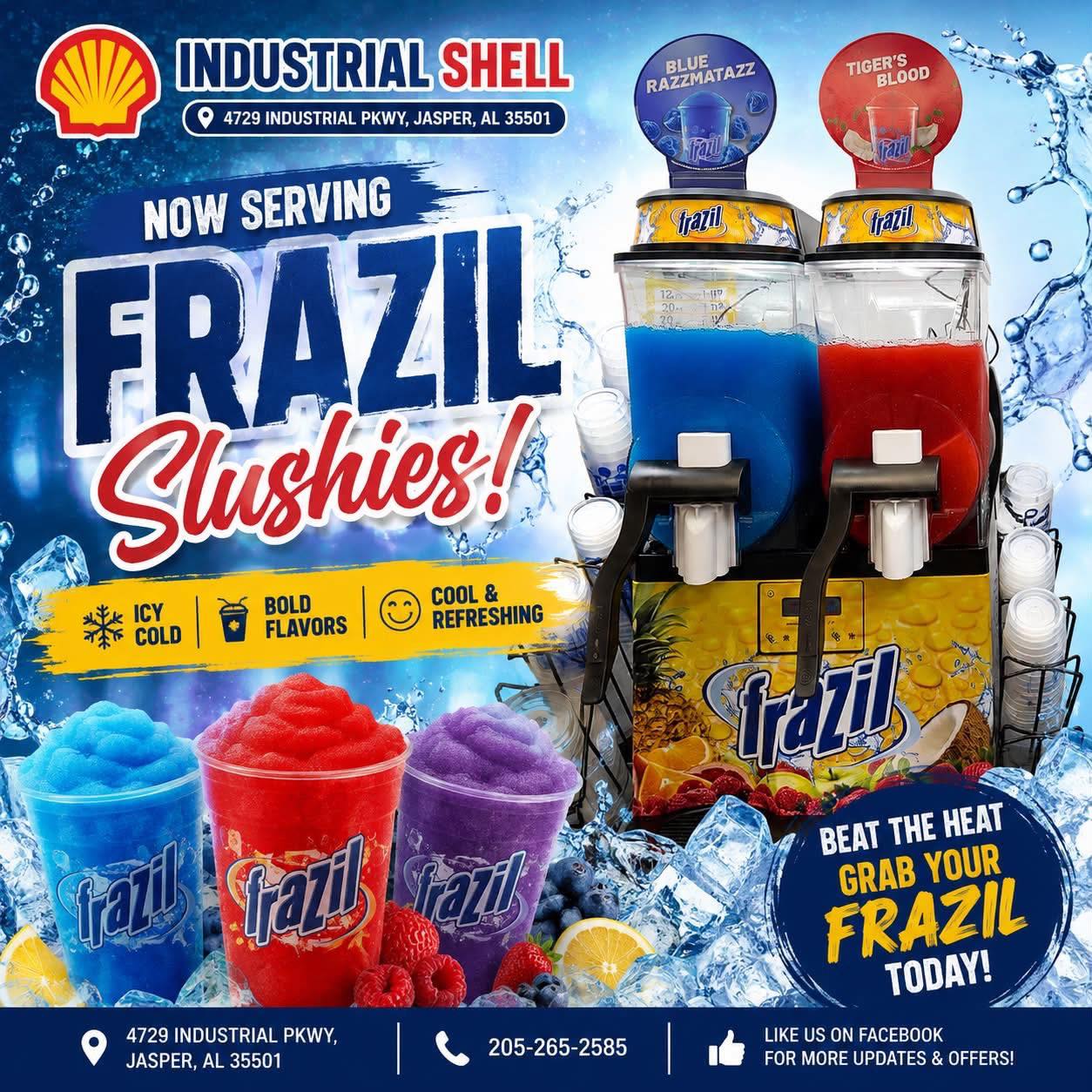 Industrial Shell in Jasper, Alabama offers Frazil Slushies