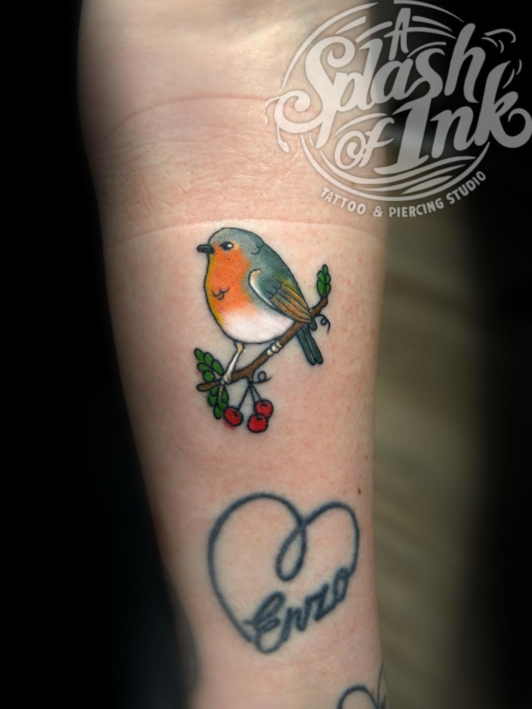 A Splash of Ink - Beautiful little robin done by Davo!... | Facebook