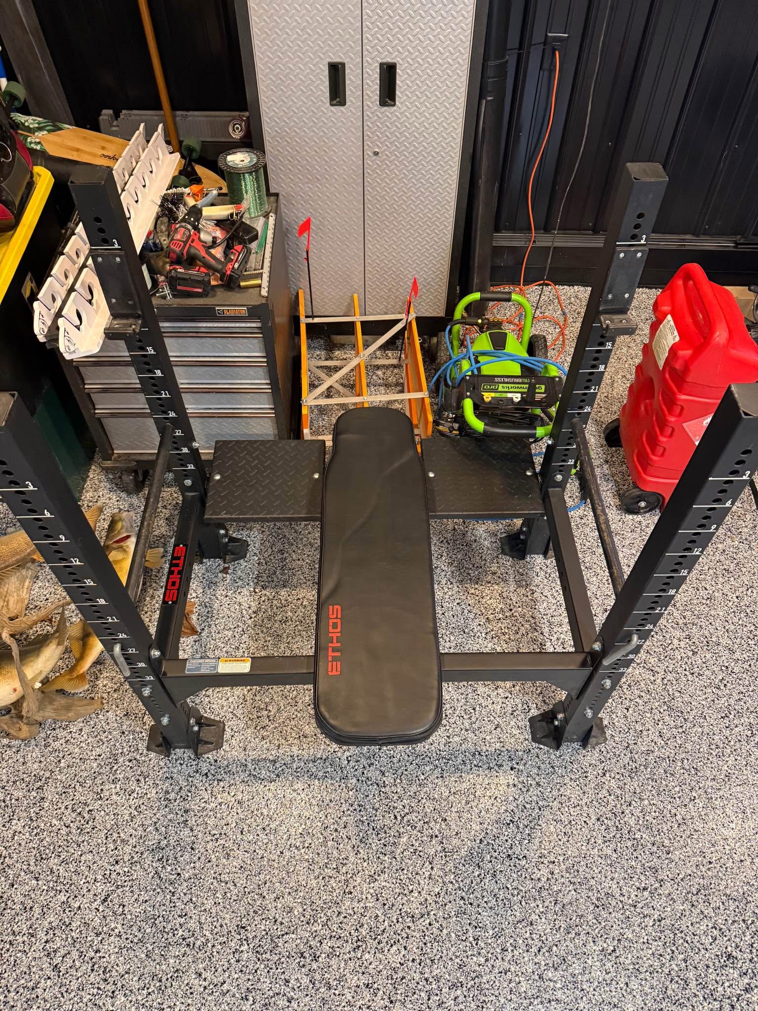 Ethos Olympic Workout Bench (assembled) - Weight Lifting Machines ...