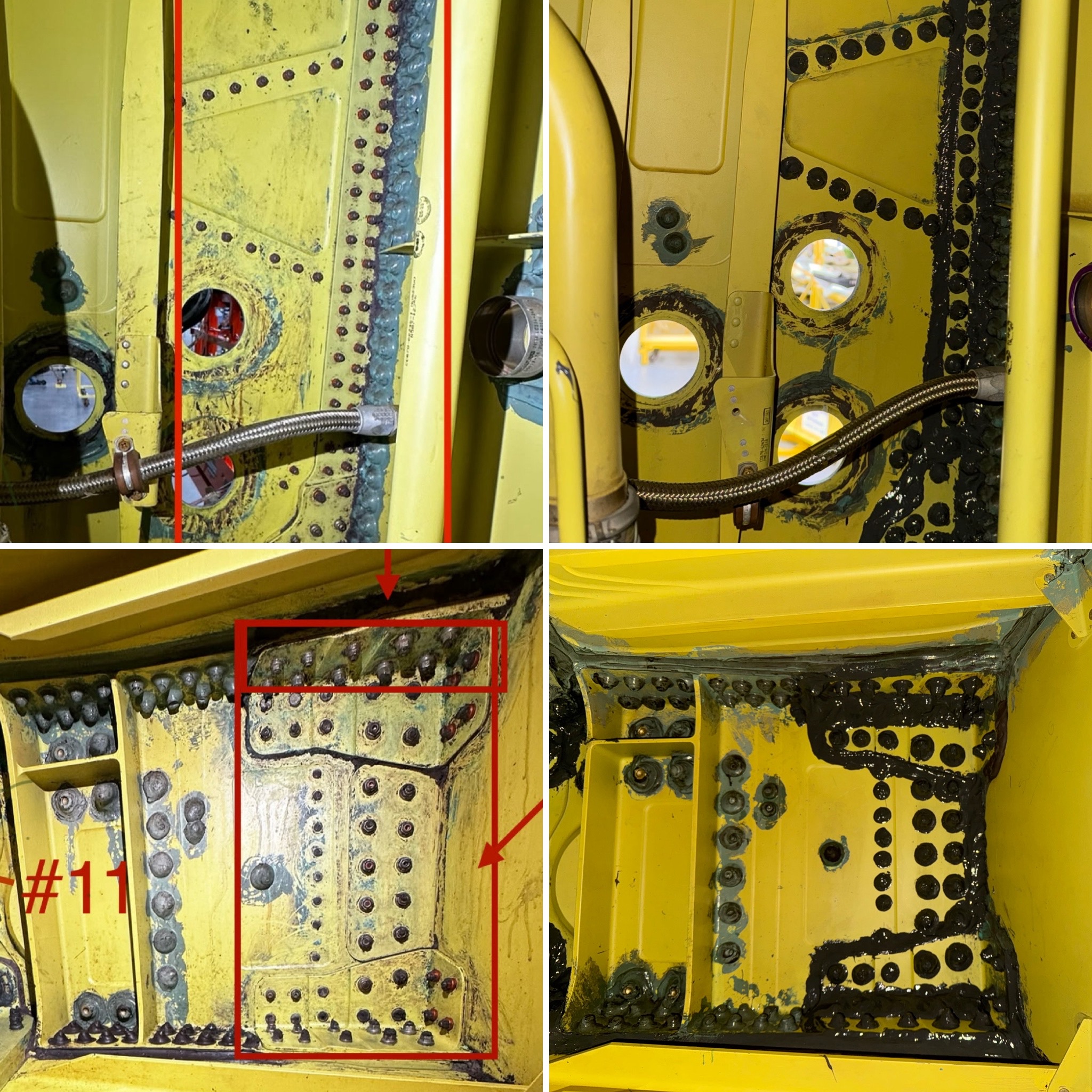 SEAL - Before and after resealing a fuel tank major inspection on a ...