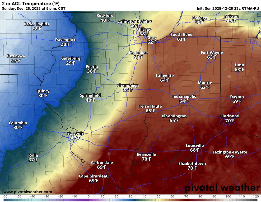 As of 5pm: the cold front is... - Northern IL Severe Weather | Facebook