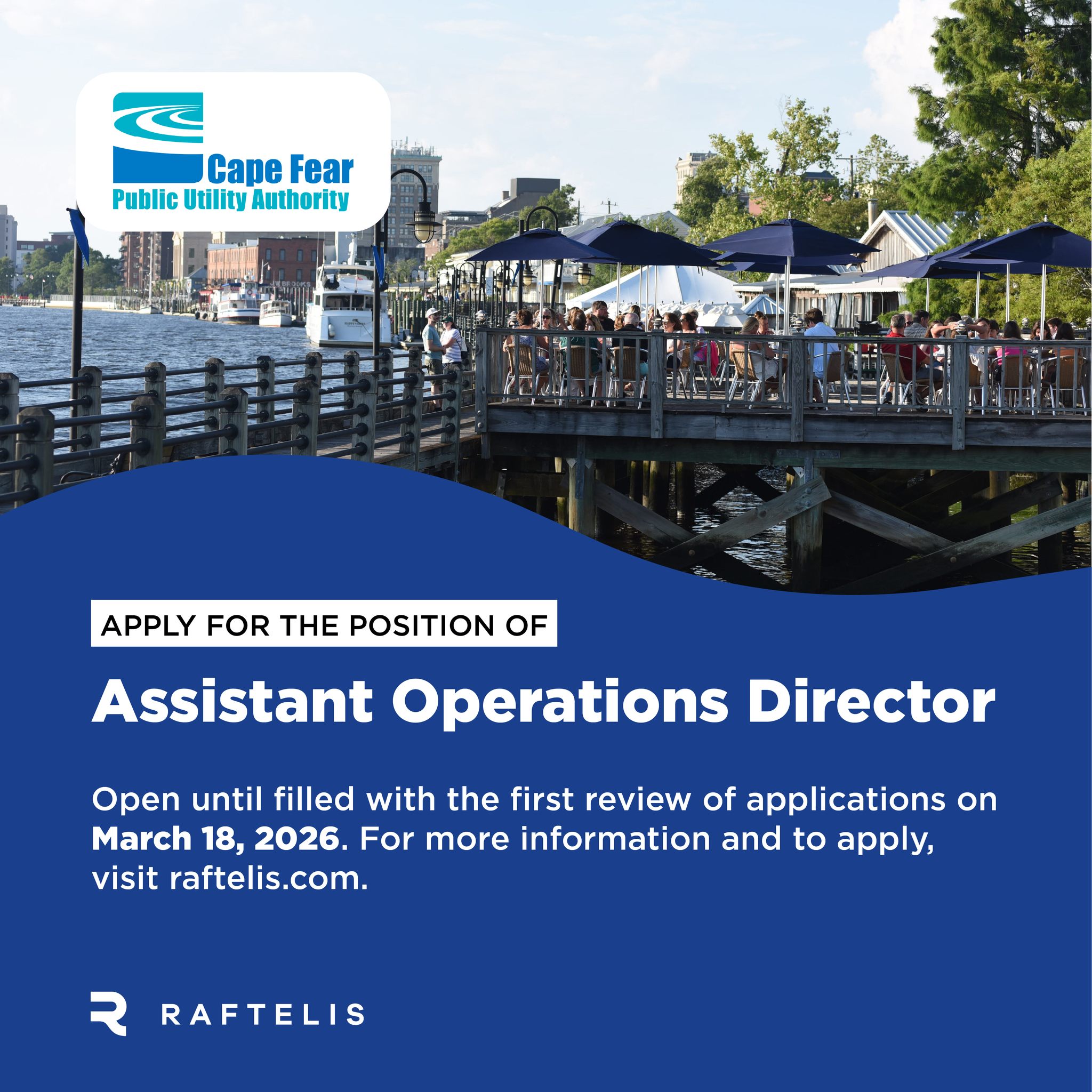 Raftelis - Hot job alert! Cape Fear Public Utility Authority (CFPUA) is ...