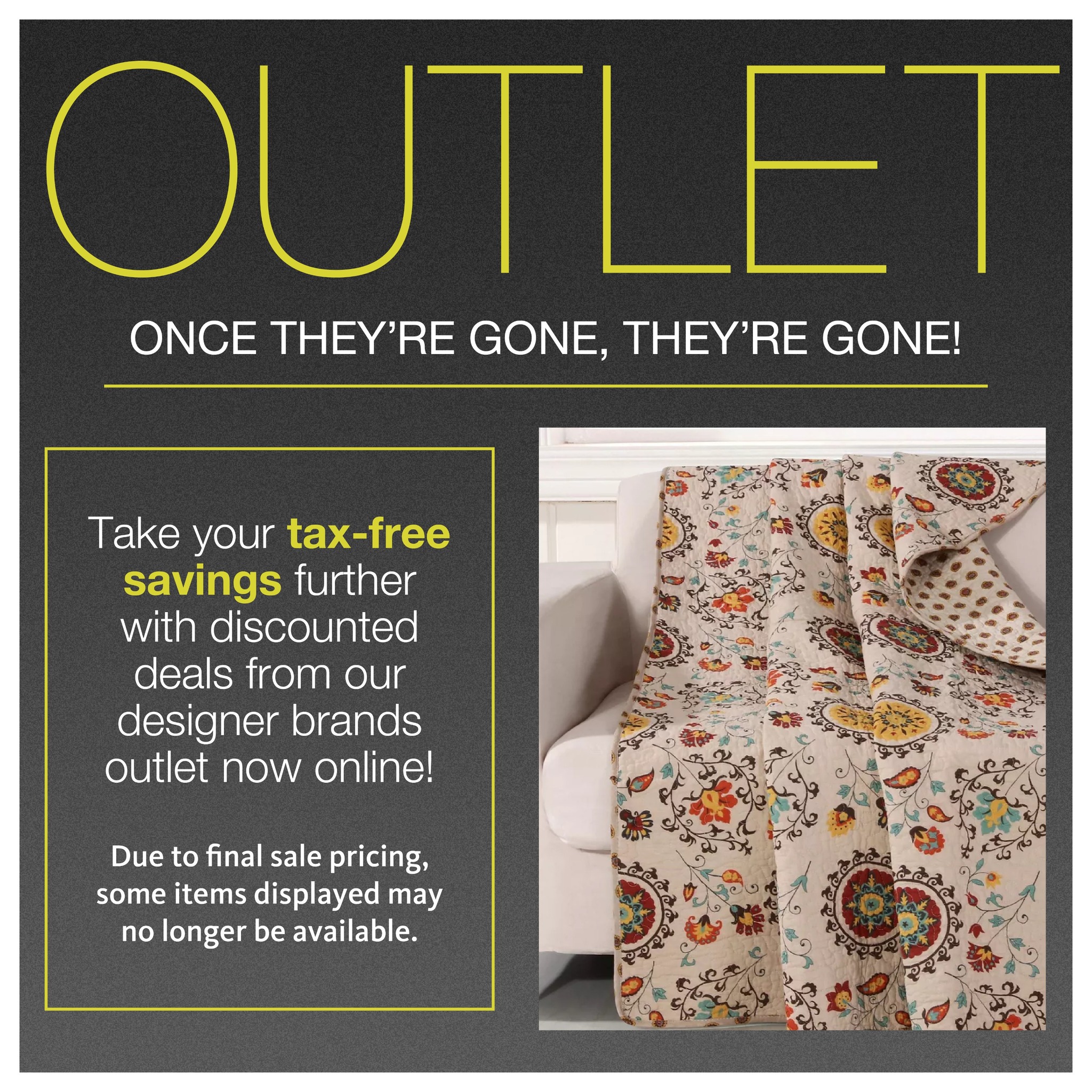 ❗Last chance to grab your favorites before they're gone! Shop our online-only designer brand Outlet with discounted styles, but only for a limited time. Secure these final offers at https://aafes.med