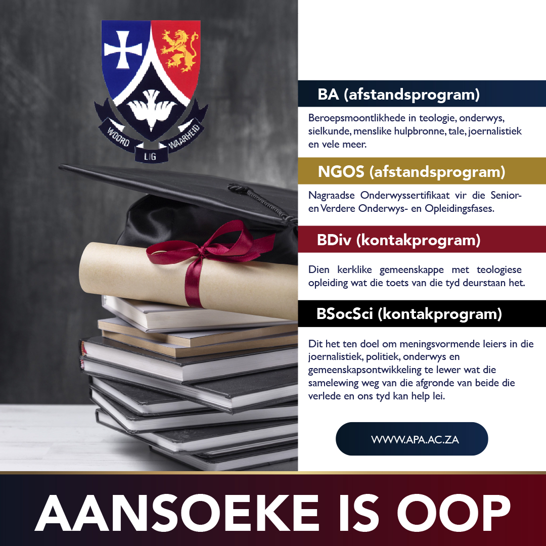 AP Akademie - 𝐀𝐀𝐍𝐒𝐎𝐄𝐊𝐄 𝐈𝐒 𝐎𝐎𝐏 Die Afrikaanse Protestantse... | Facebook