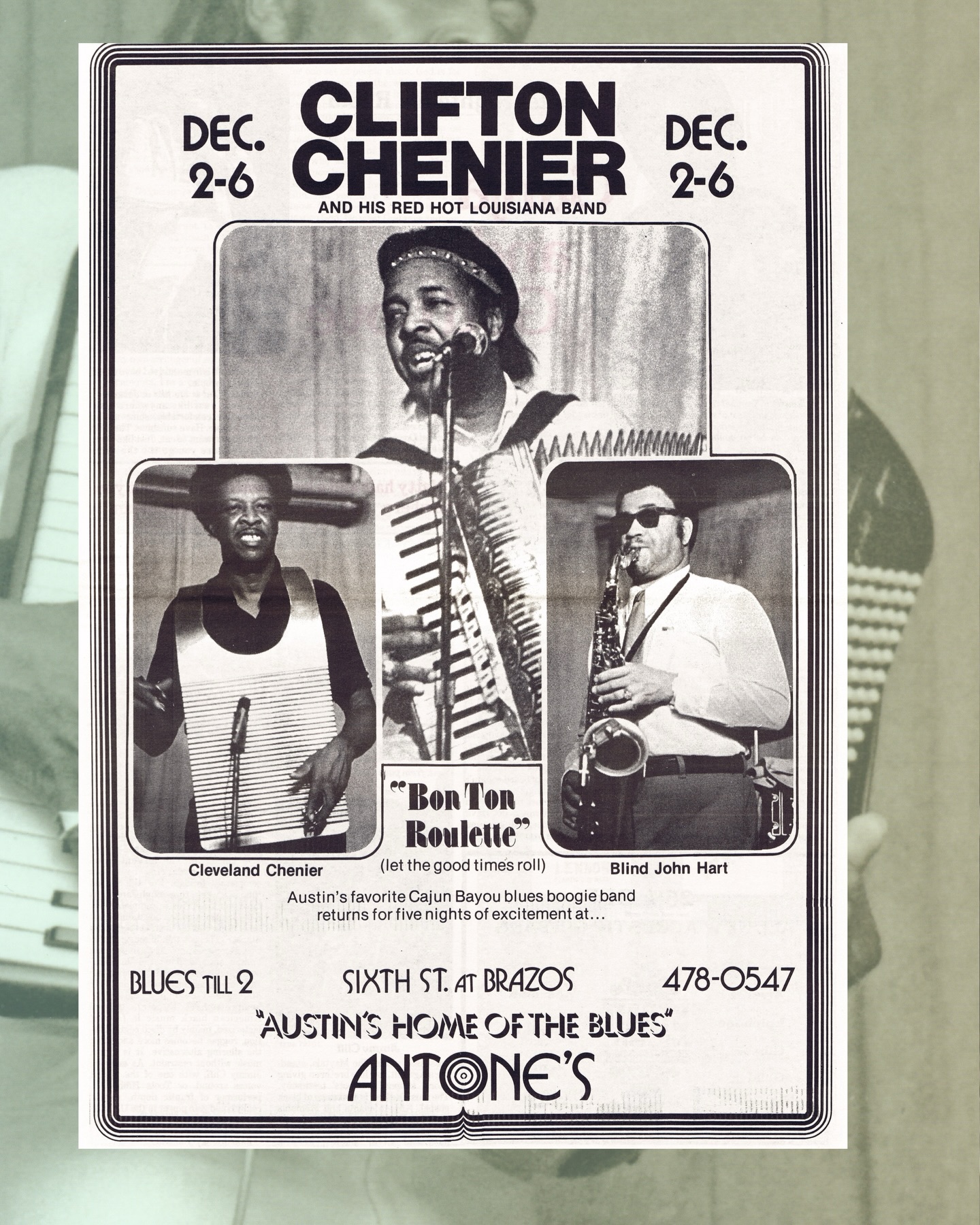 Early poster from Armadillo World Headquarters. Austin, TX 1970
