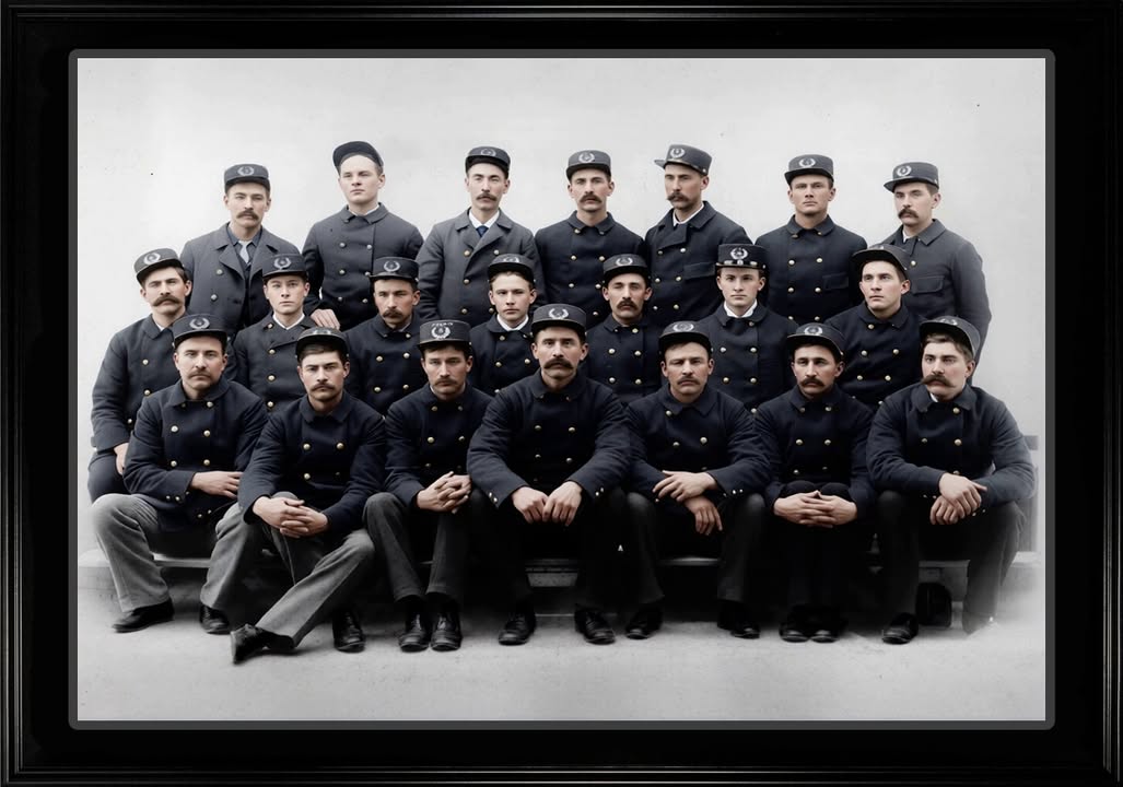 Parkersburg, - The first fire brigade at Parkersburg Thanksgiving 1895 ...