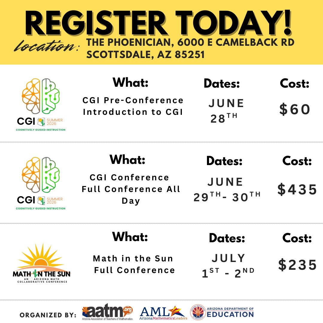 🌞 Get ready for the 2026 National... - AZ Mathematics Leaders | Facebook