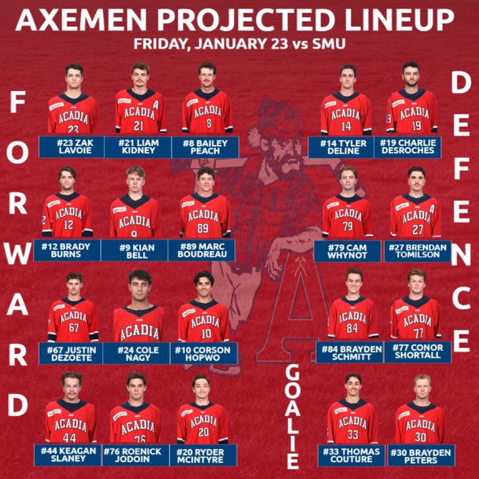 A big home and home series... - Acadia Axemen Hockey Team | Facebook