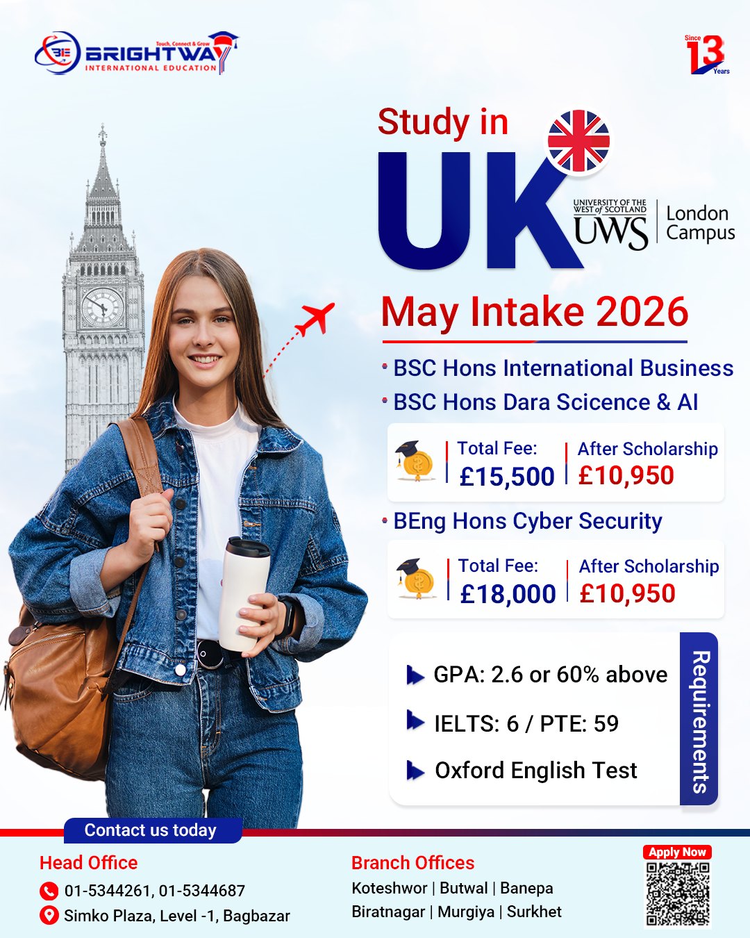 Brightway - 🇬🇧 Study in the UK | May Intake 2026 Open! Get up to £7,000 ...