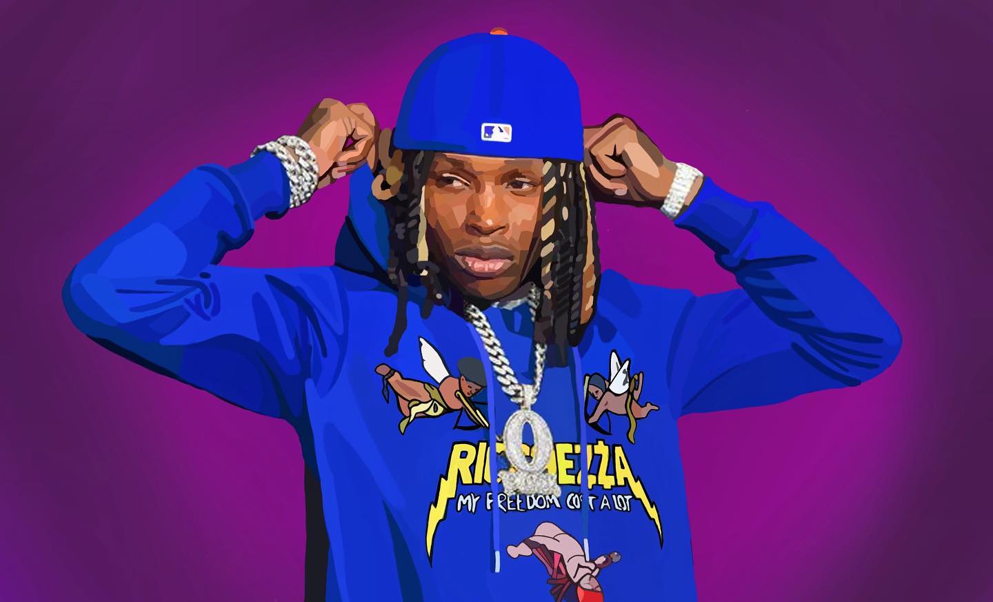 Just finished another piece! King Von! @kingvonfrmdao Left the