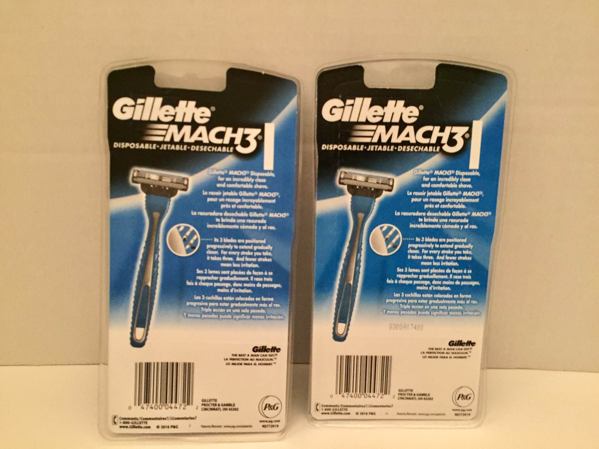 Set of 2 new Gillette Mach 3 disposable razors - Razors - Beech Grove ...