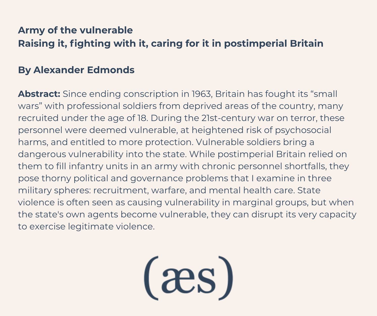 📢📢📢 New Article Alert 📢📢📢 How... - American Ethnologist (AE) | Facebook