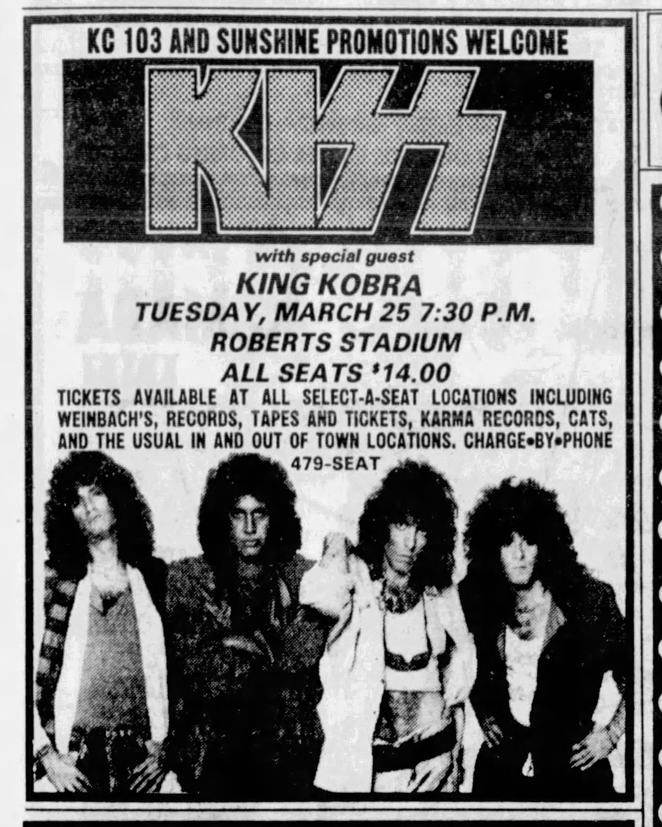 On this date in 1986: The 'Asylum' tour brought KISS to Roberts