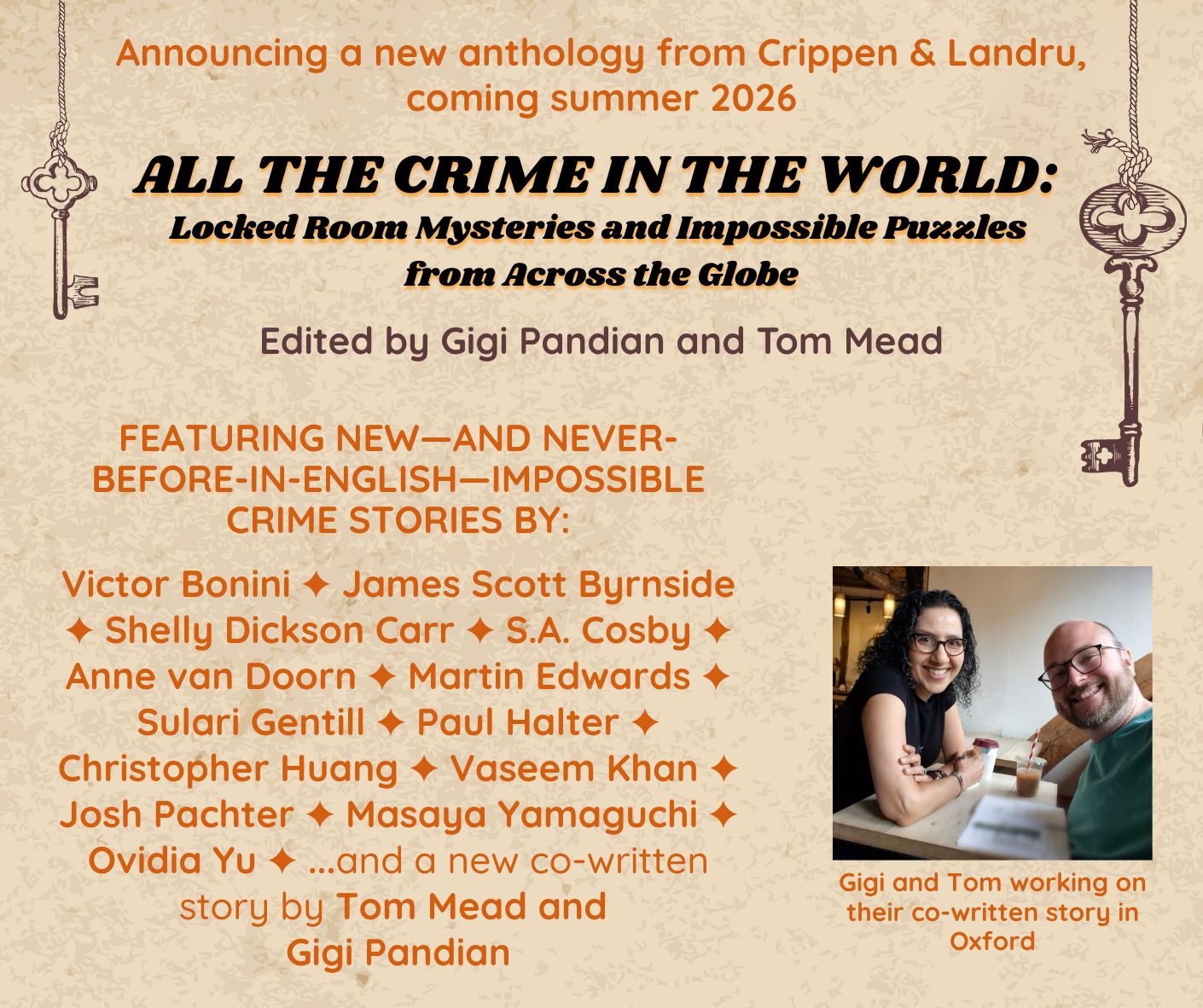 Exciting news for locked room mystery fans! Look what