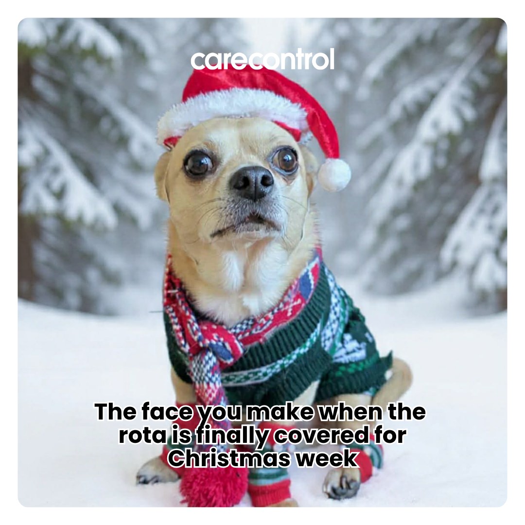 Care - The Christmas rota is finally covered. The panic is over. The ...