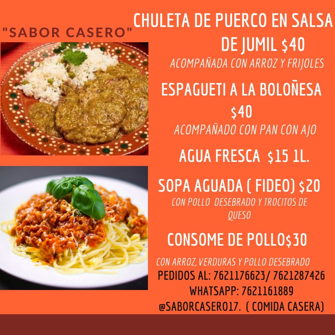 Menú del día de hoy viernesito,prueba... - Sabor Casero Taxco