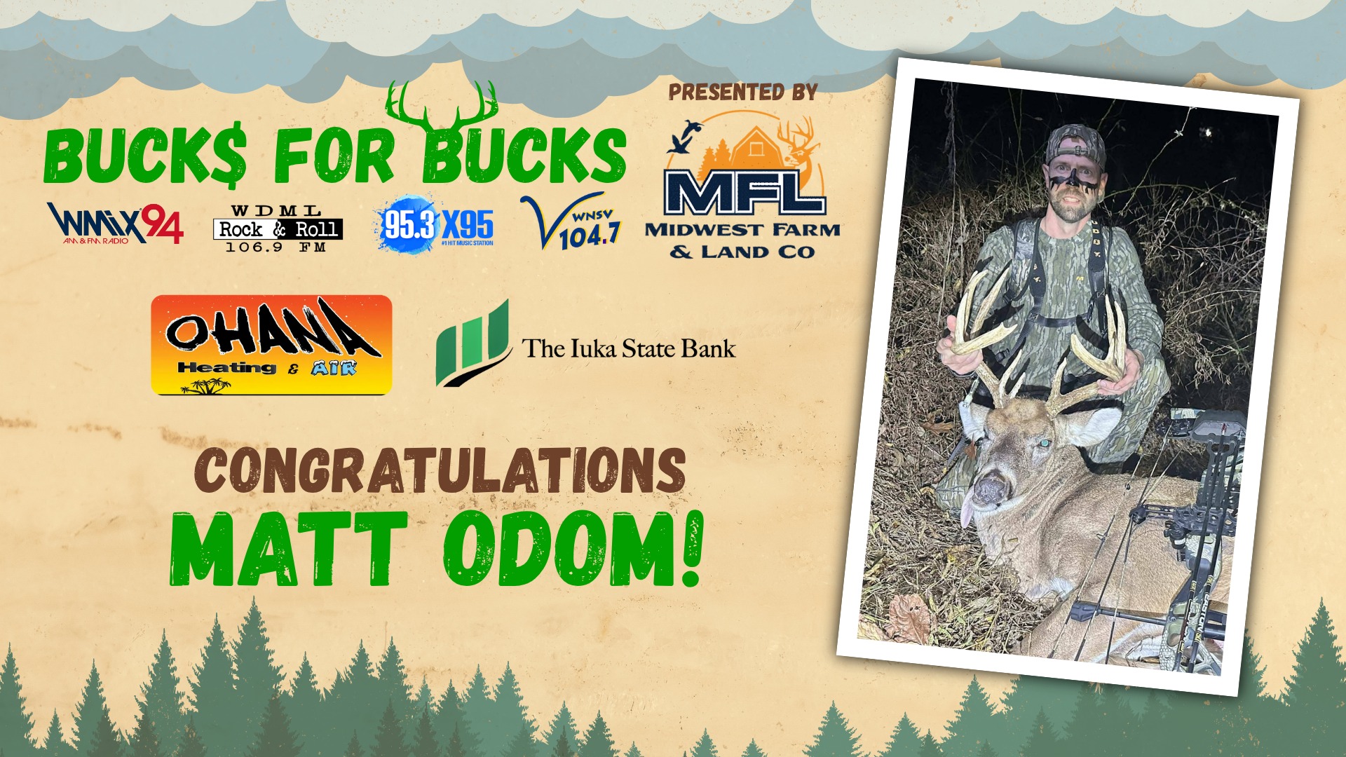 V1047 - WNSV - We have a new BUCK$ for BUCKS winner, Matt... | Facebook