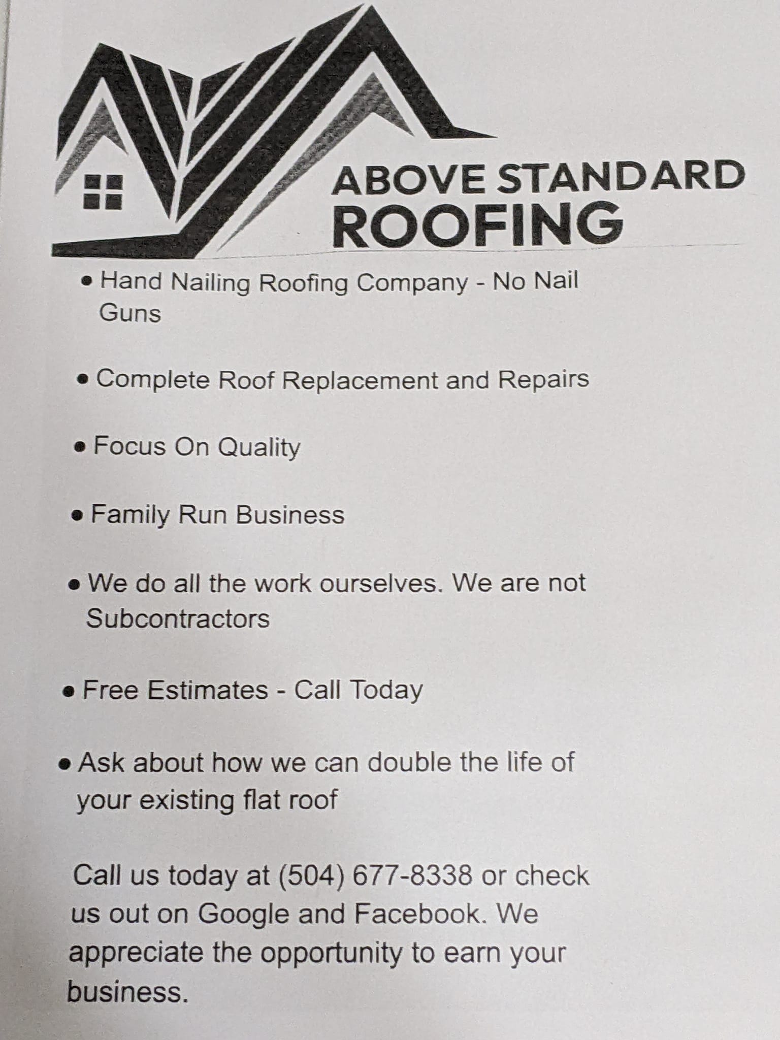 Above Standard Roofing