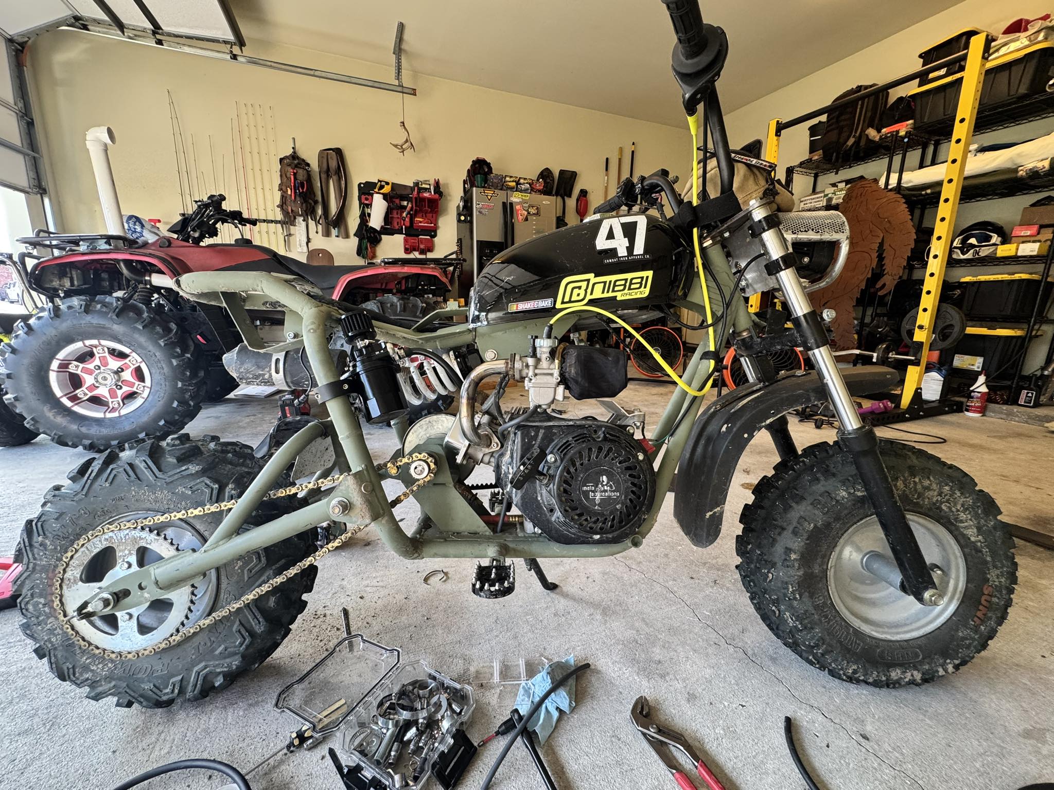 coleman baja warrior mini bike MGWILL Upgraded Exhaust with Muffler for CT200U BT200X CT200U-EX 196cc/6.5HP Engine Go Kart and : Automotive Part Number Baja Warrior 200 Tsc Coleman