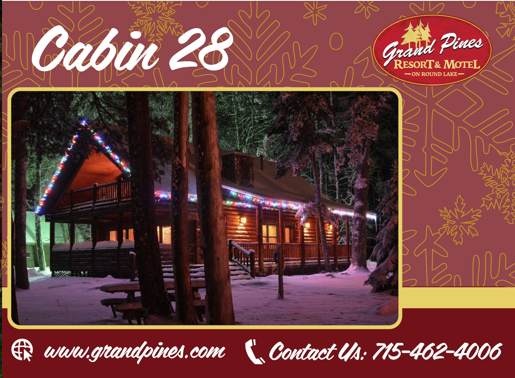 Grand - Stay in Cabin 28 at Grand Pines Resort and enjoy a relaxing ...
