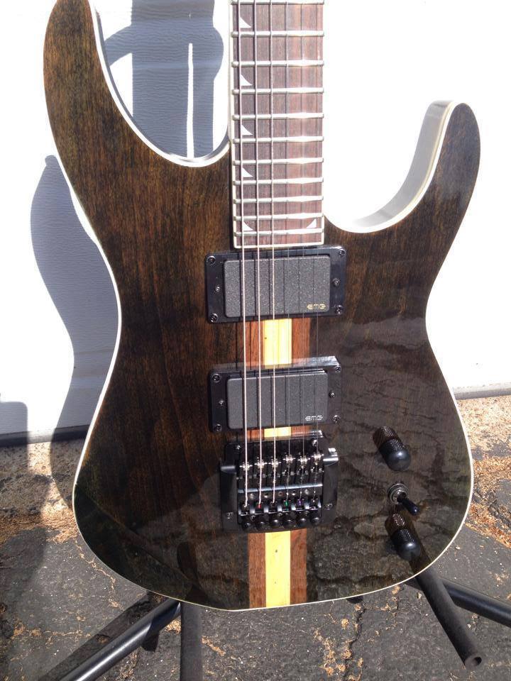 Kahler locking nut and fixed bridge on custom guitar