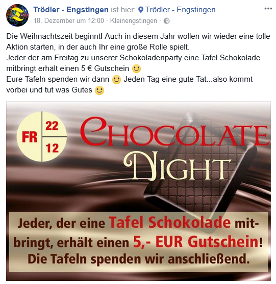 Mariaberg E V Am Freitag Findet Im Trodler Engstingen Facebook