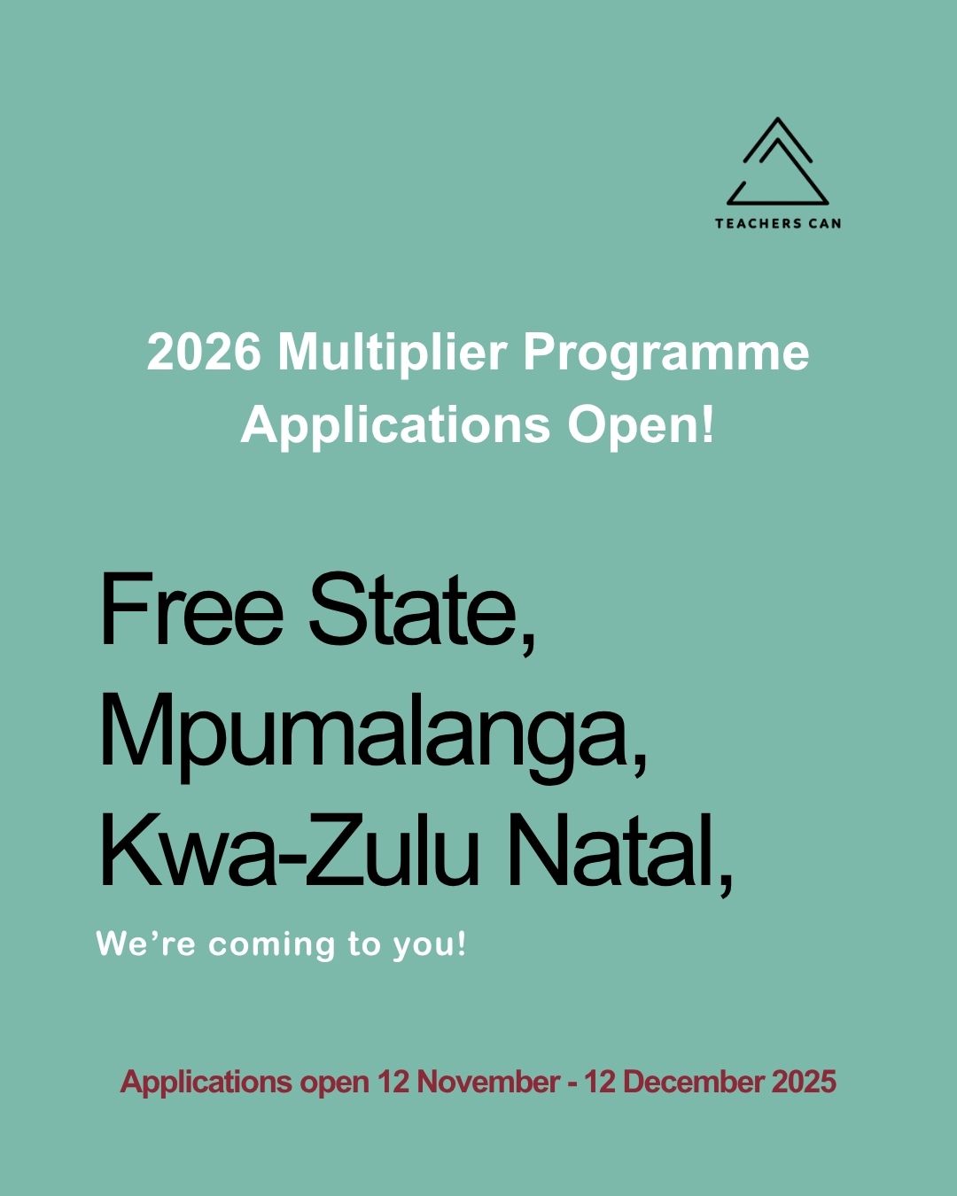 Teachers CAN - 📢 Applications for the 2026 Multiplier... | Facebook