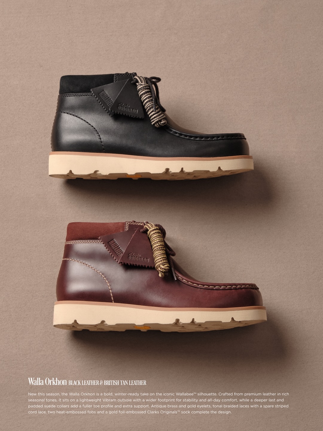 Clarks - Our men's Wallabee Monk. Taking a Clarks archive pattern