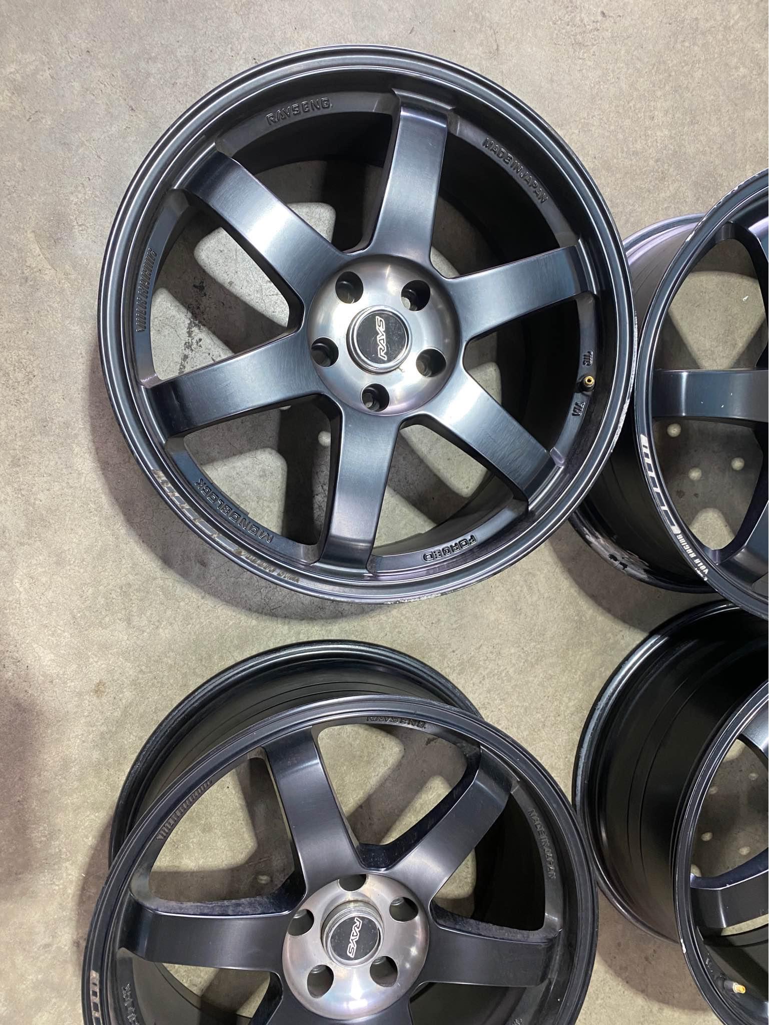 4 x used 19inch reps wheels rays look alike 19x8.5 5x114.3 small marks ...