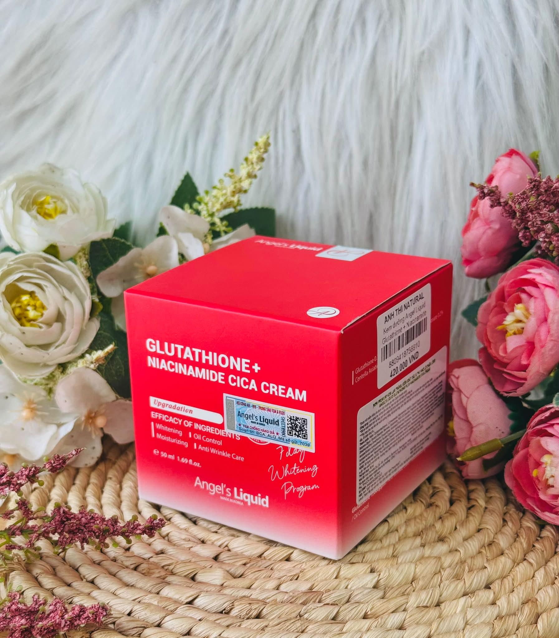 ✨ Da xỉn màu, thiếu sức sống? Đừng bỏ qua Angel's Liquid Glutathione + Niacinamide Cica Cream! Đây là dòng kem dưỡng đến từ Hàn Quốc được nhiều người yêu thích nhờ