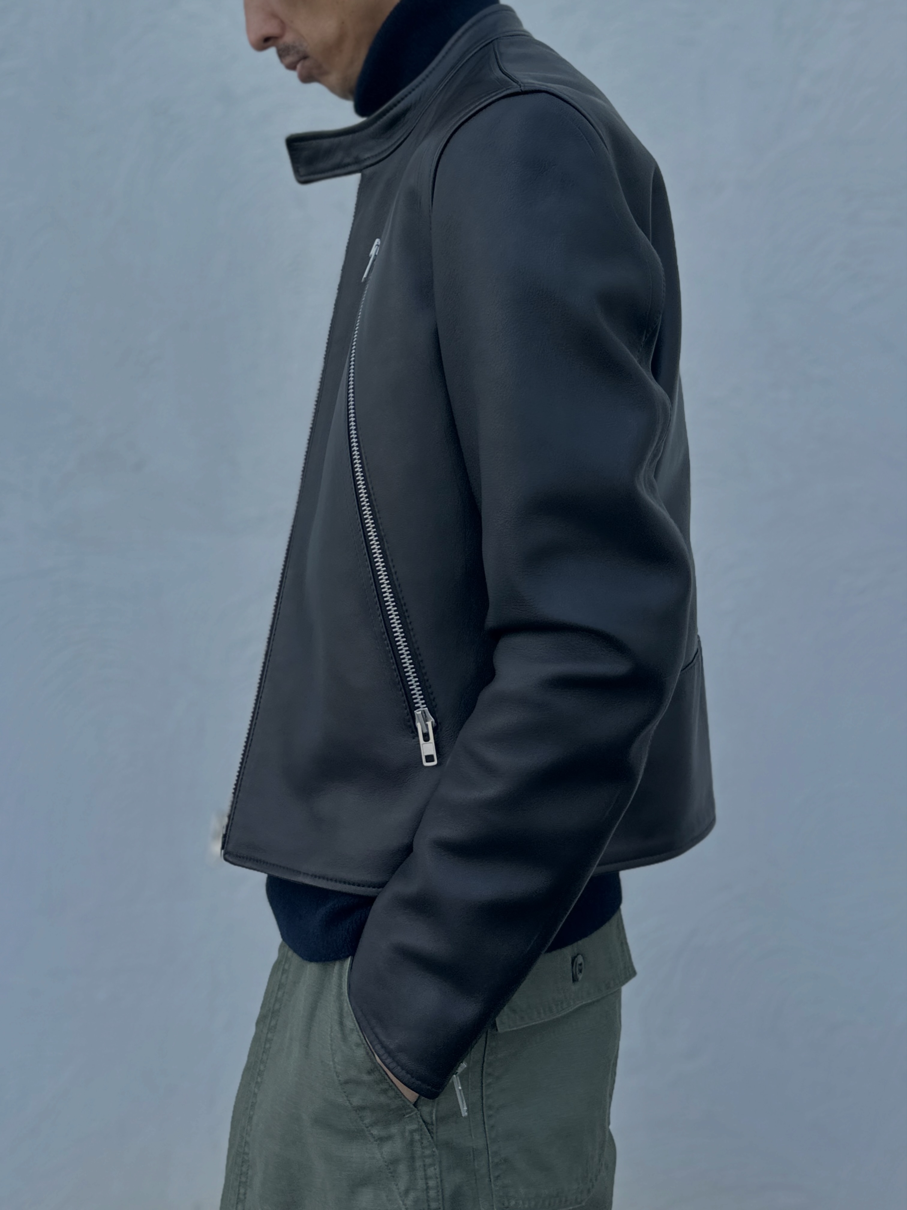GEA1】Maison Margiela □5-ZIP LEATHER JACKET S50AM0489 col：BLACK 
