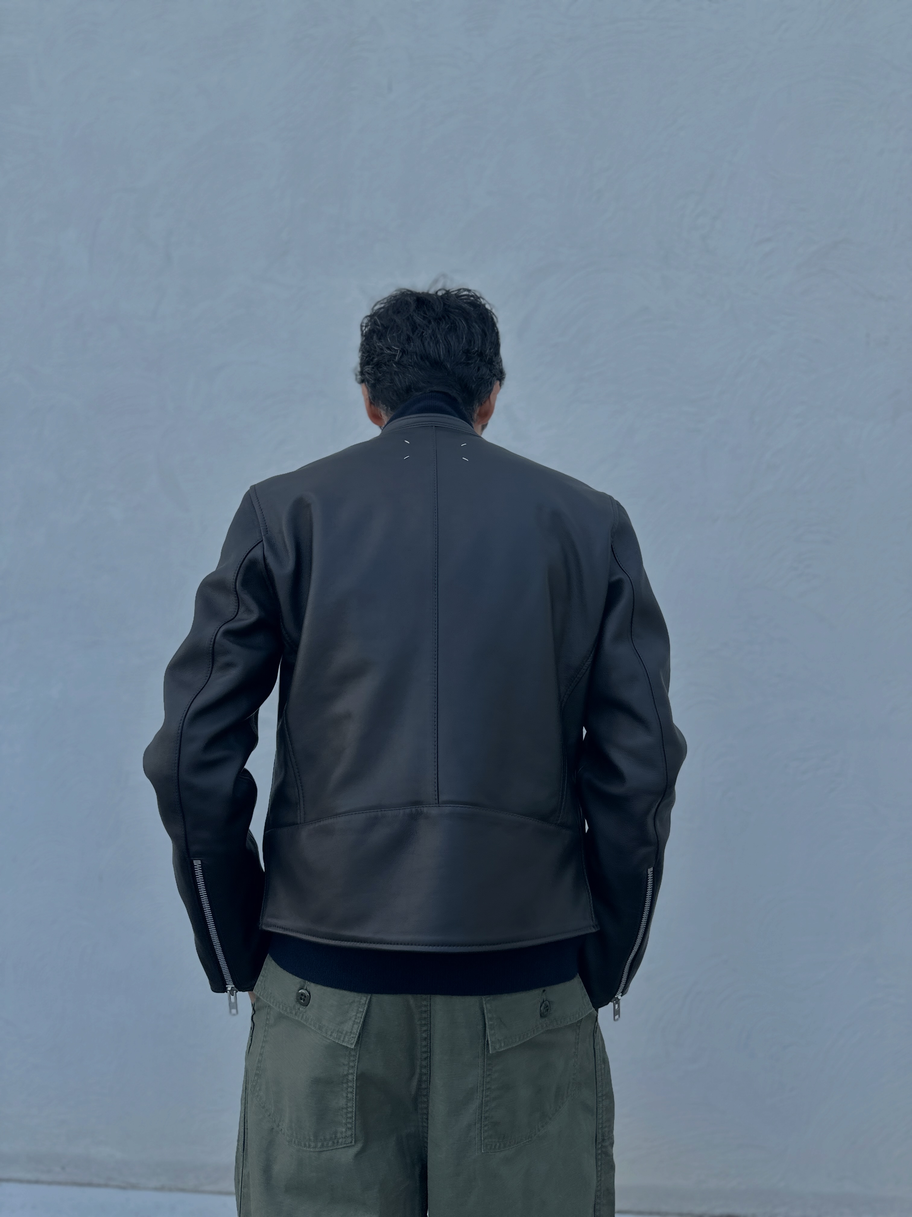 GEA1】Maison Margiela □5-ZIP LEATHER JACKET S50AM0489 col：BLACK 