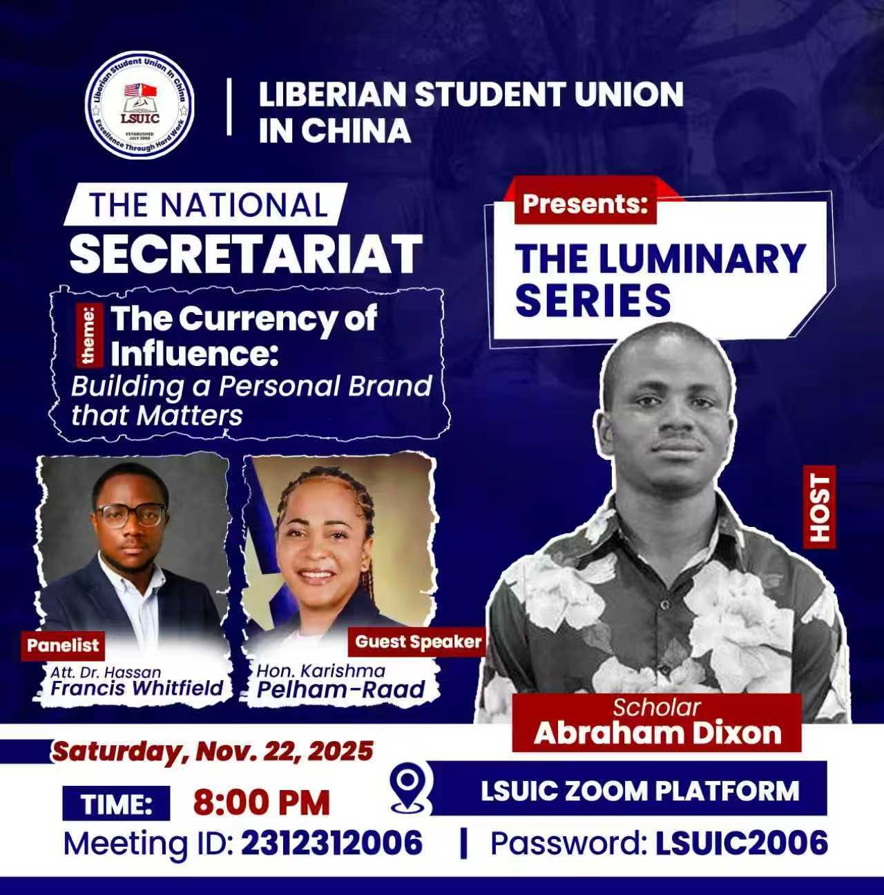 Liberian - THE NATIONAL SECRETARIAT PRESENTS: THE LUMINARY SERIES 1.0 ...