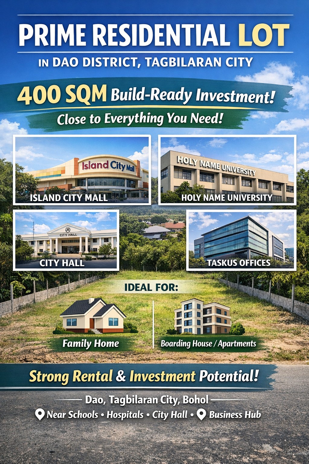 🏡 INVEST IN TAGBILARAN CITY — BOHOL’S... - Accuretti Systems | Facebook