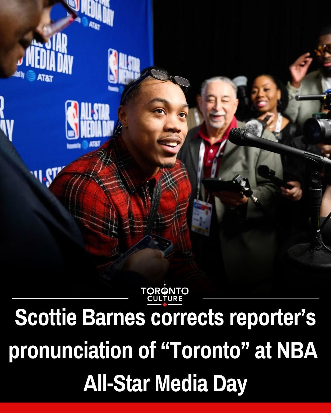 Toronto - Scottie Barnes paused an NBA All-Star Media Day question to ...