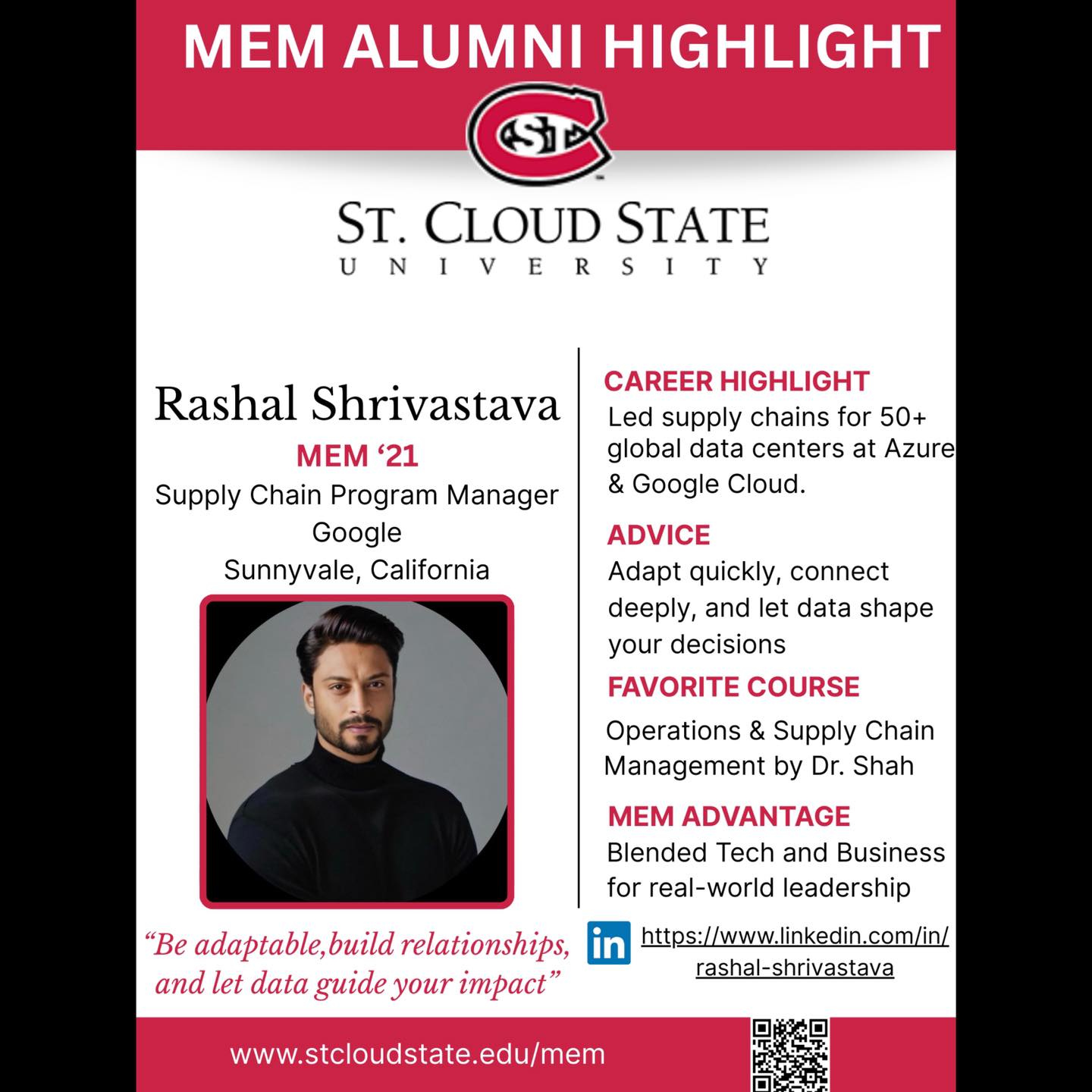 Engineering - Alumni Spotlight: Rashal Shrivastava – MEM Class of 2021 ...