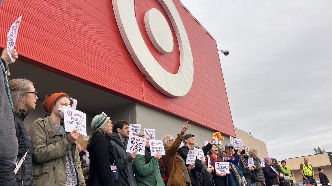 The Olympian - Bellingham activists protest local Target, demanding end ...