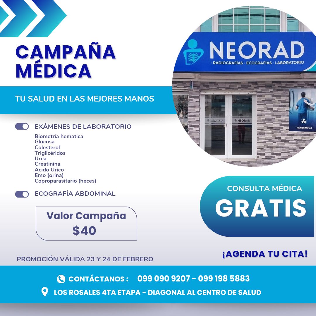 ¡CONSULTA MÉDICA GRATIS! Realiza... - NeoRad Santo Domingo | Facebook