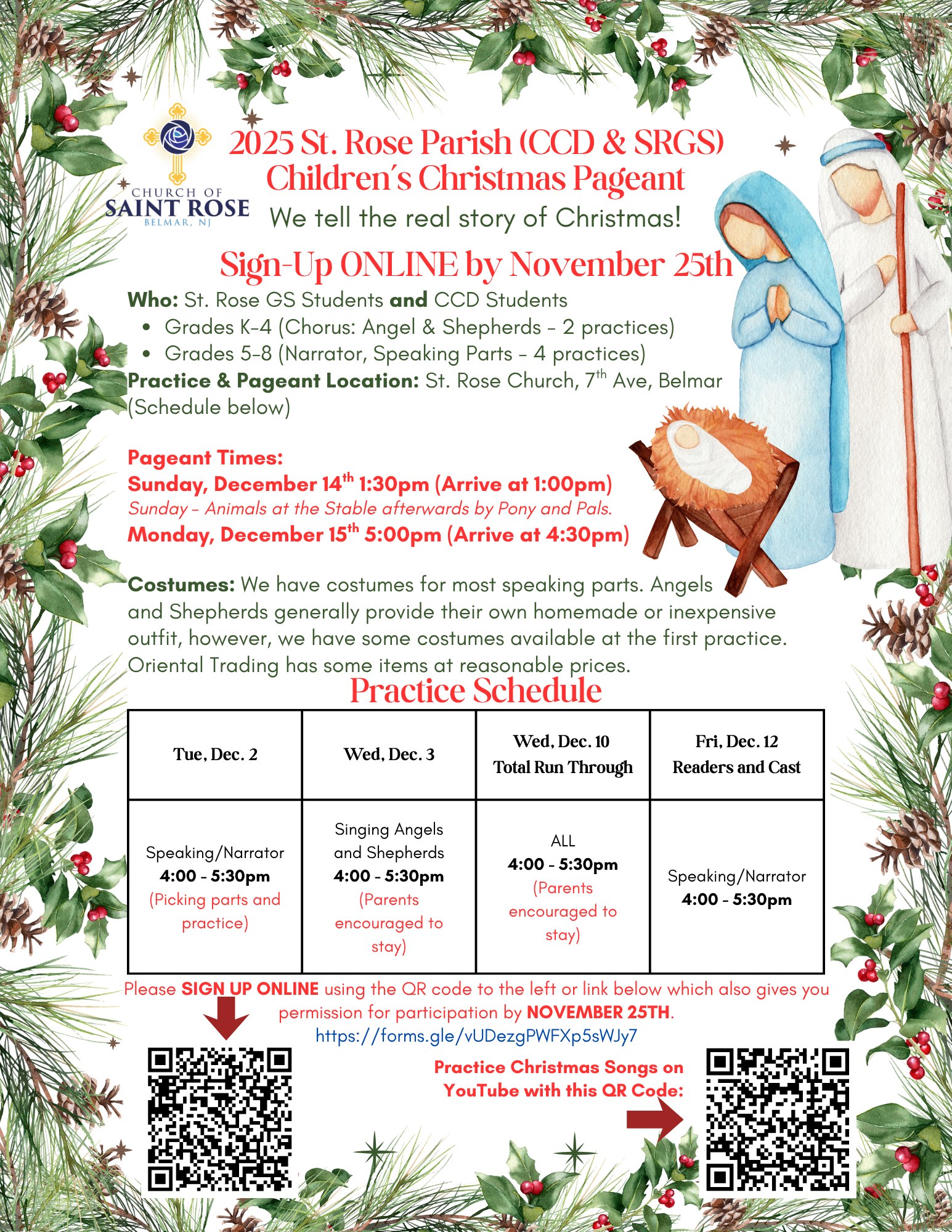 St. - Announcing the 2025 St. Rose Parish (CCD & SRGS) Children’s ...