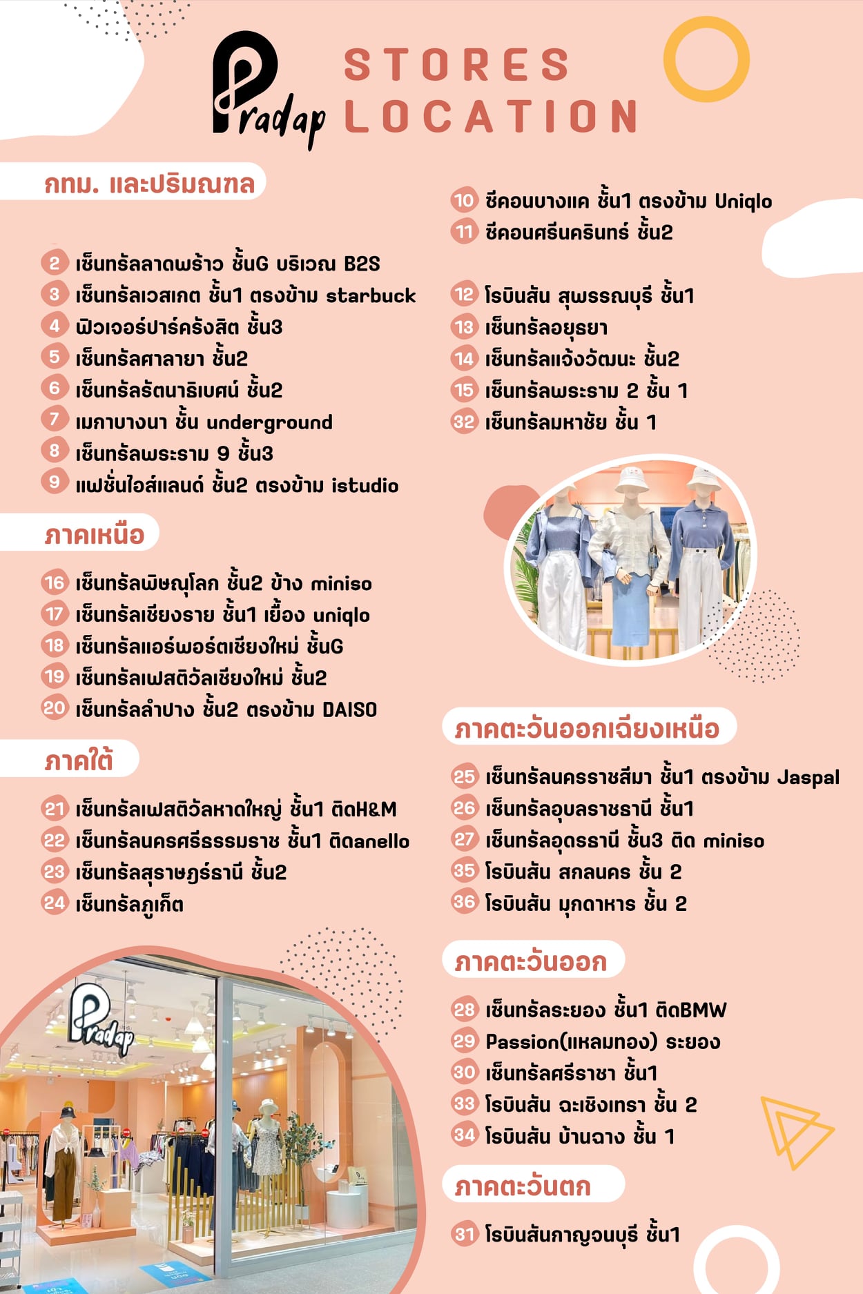 Pradap (ประดับ) - Update สาขาทั้ง 37 สาขานะคะ 💖 🥰...