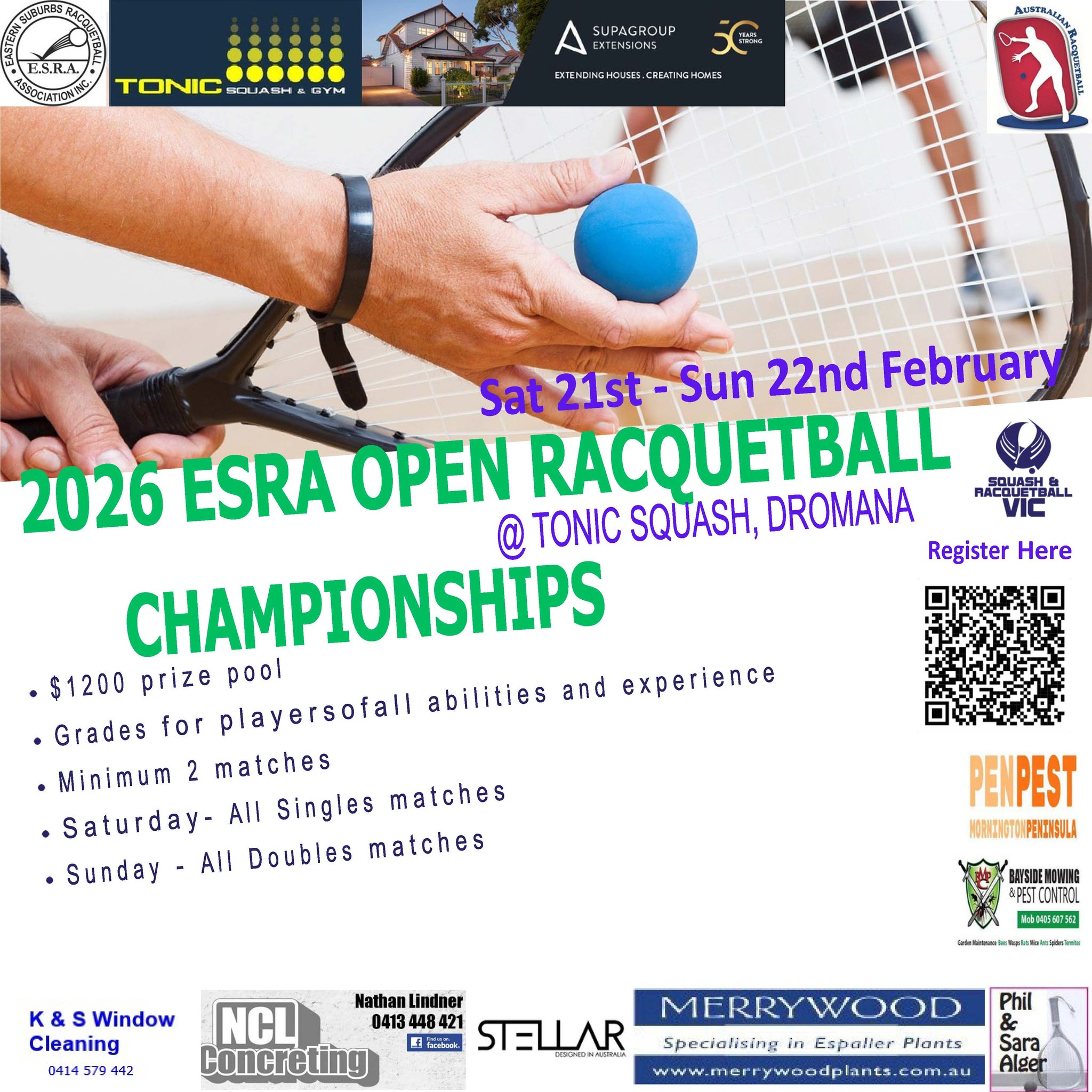 Australian - 2026 ESRA Open Racquetball Championships Entries now ...