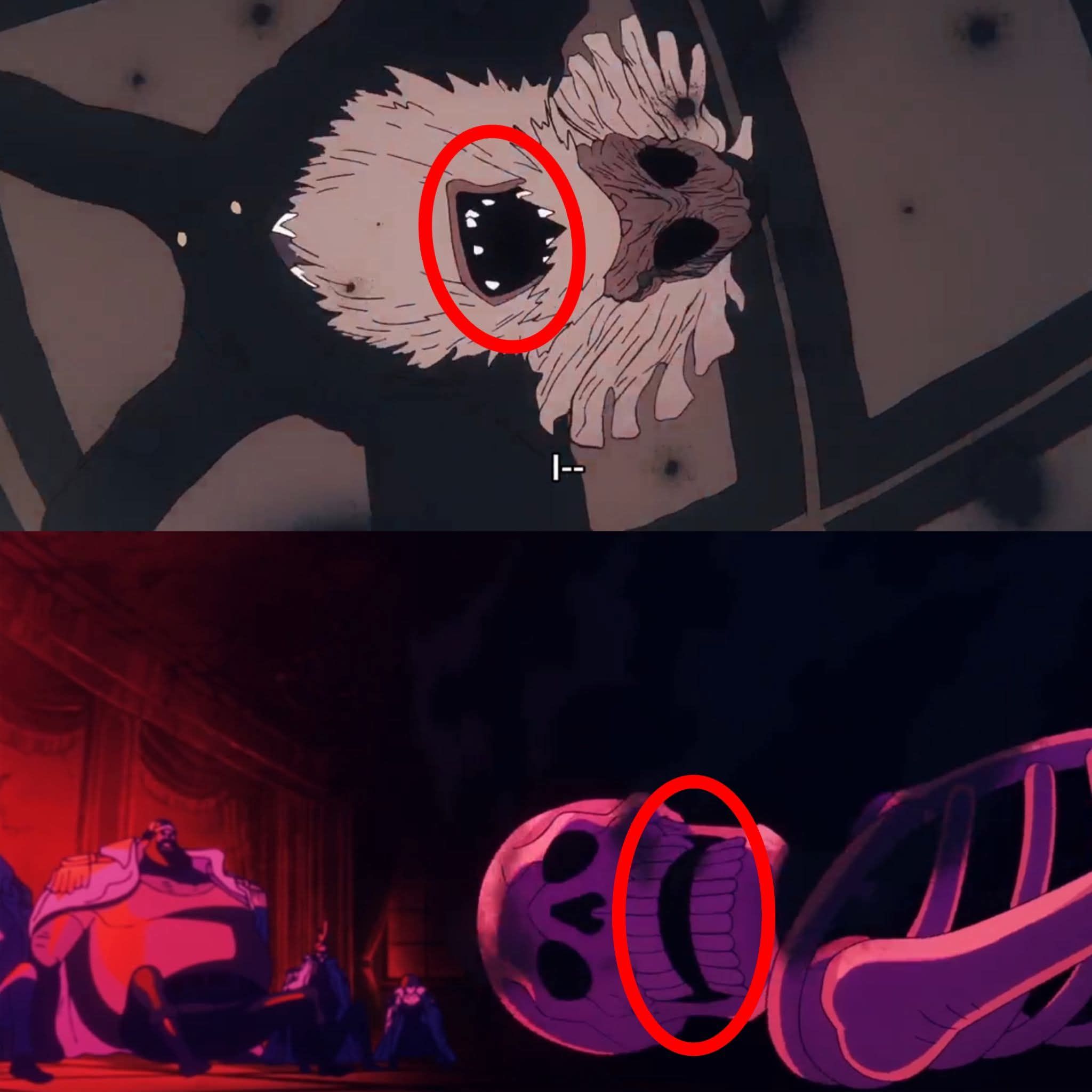 ONE PIECE 一部歯抜け Why does One Piece character's skeleton have intact teeth?