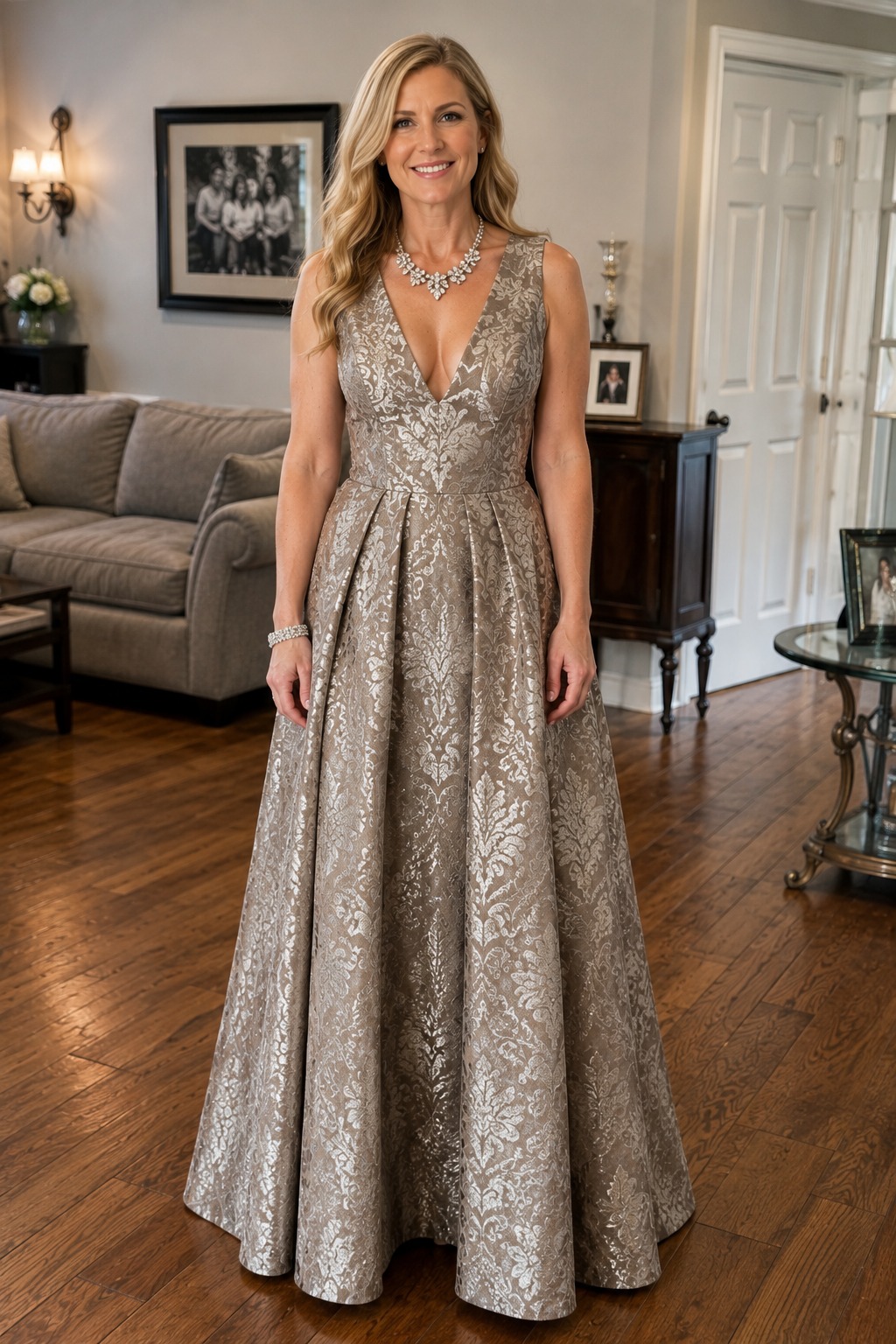 lace bridesmaid dresses with sleeves Fashion Pink Sheath Jewel Knee Length Long Sleeve Dresses, MB189 COLOR:Gold this dress combines comfort Teri Jon Stretch Gazar MODEL: