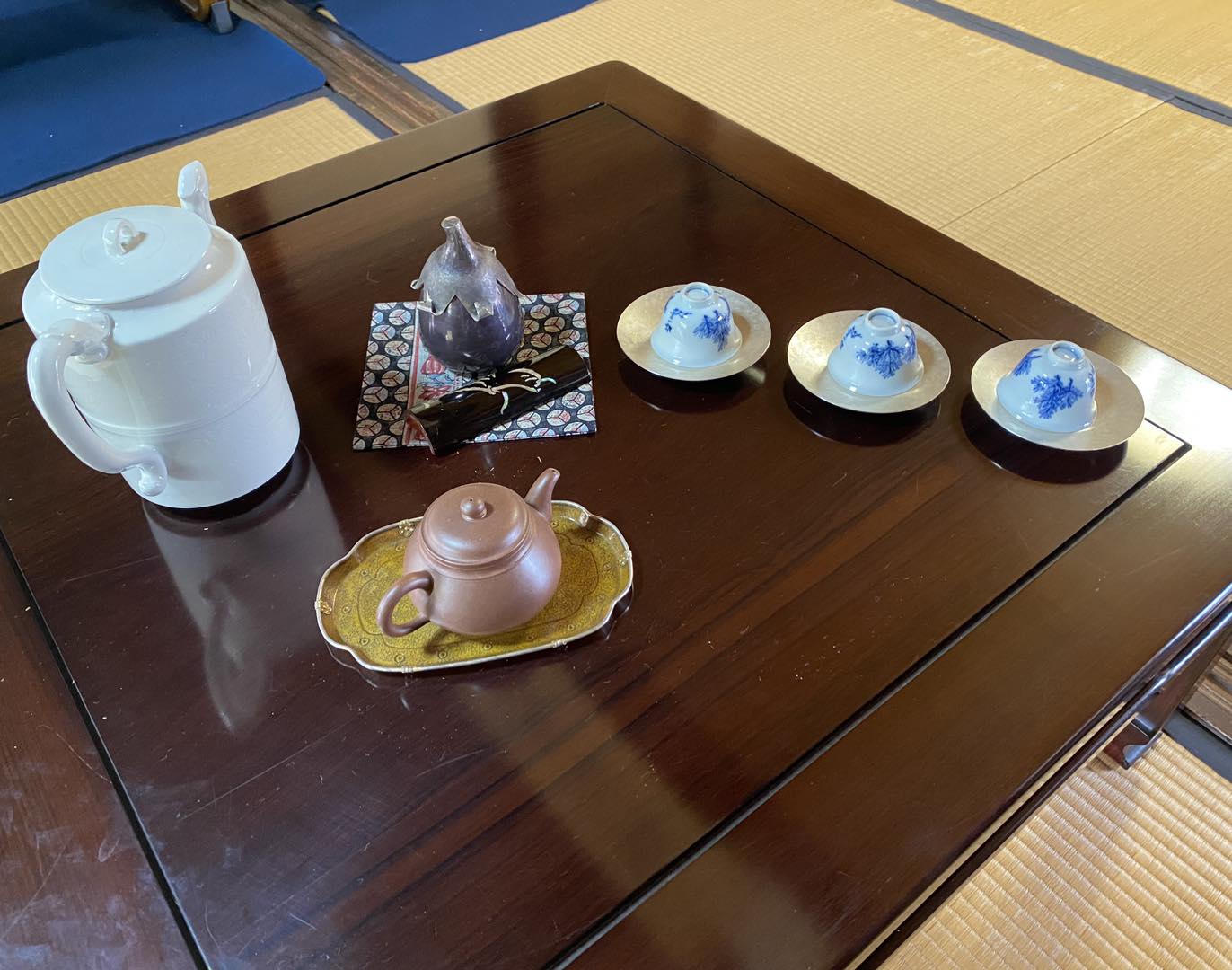 S328清風棚 一茶庵 佃一祐 茶棚 煎茶道具 共箱